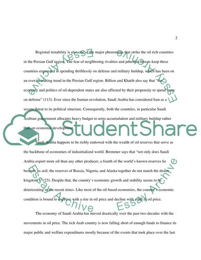 Economic Development in Saudi Arabia and Iran