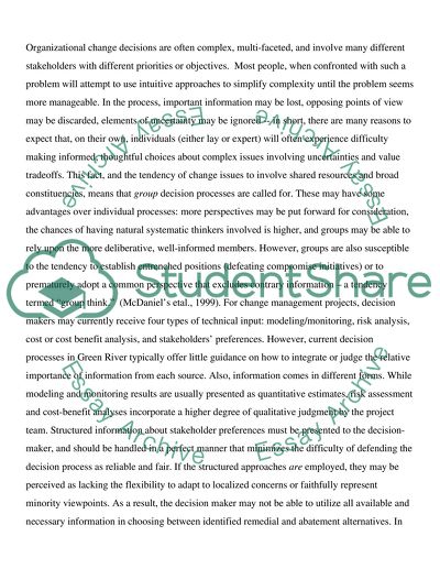 FMC Green River case study Organizational Behavior