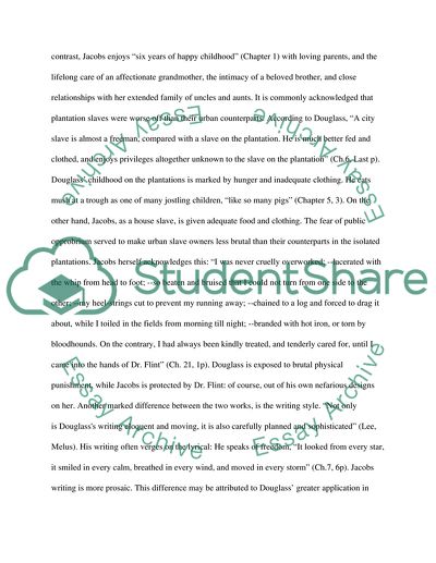 Frederick Douglas and Harriet Ann Jacobs: A Difference in Perspective