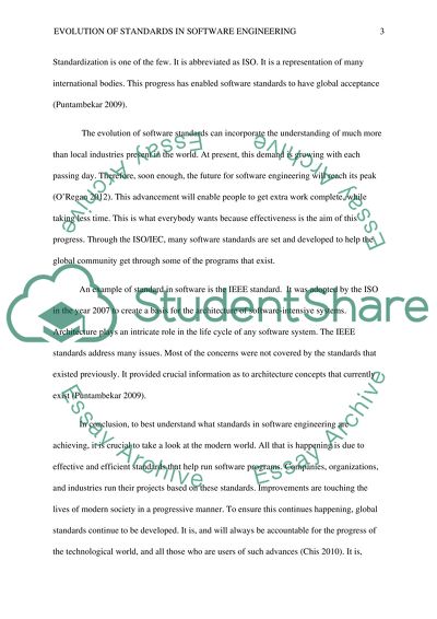 The past, present and future of standards in software engineering
