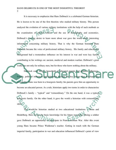 Hans Delbrucks Modern Military History and History of the Art of War