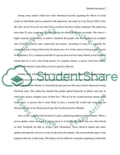 Facebook Users at a high risk of Depression