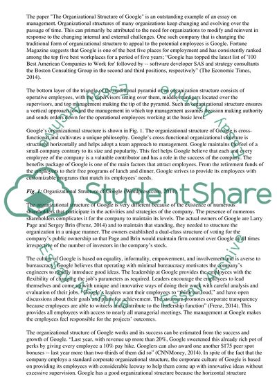 The Organizational Structure of Google