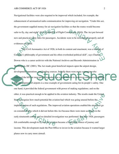 How the Air Commerce Act of 1926 impacted airports designs
