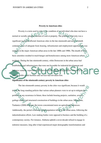 Poverty in American Cities