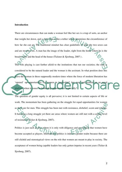 Gendered realm of international politics