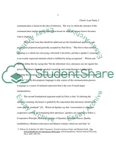 Relevance Theory as It Relates to Explicit and Implicit Communication
