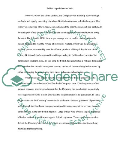 British Imperialism on India