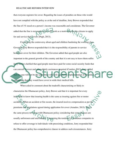 Health reform interview