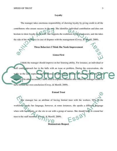 The Speed of Trust part 3