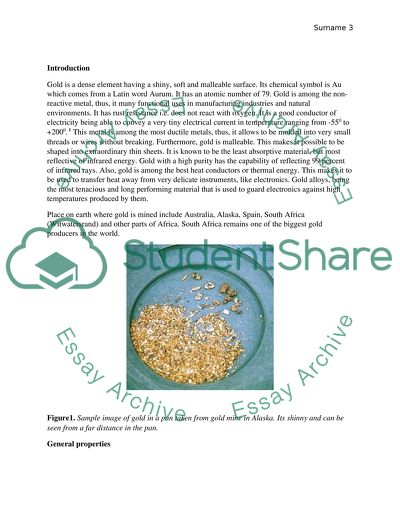 Extraction and Structure of Gold