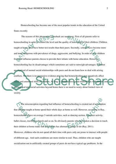 Homeschooling as a Popular Trend in the US Education