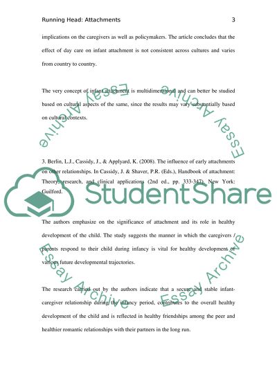 The Infant-Caregiver Attachment