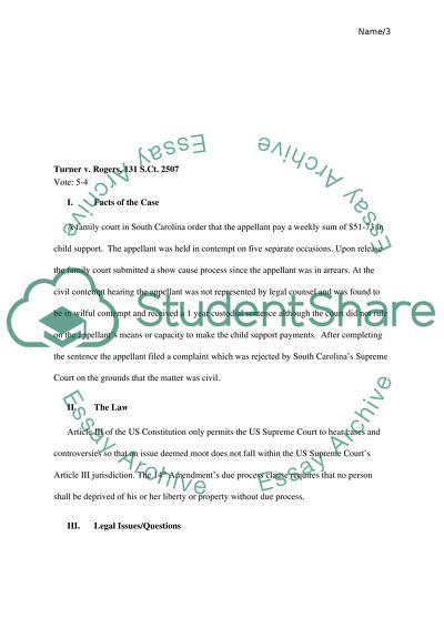 Turner v Rogers, 131 S Ct 2507