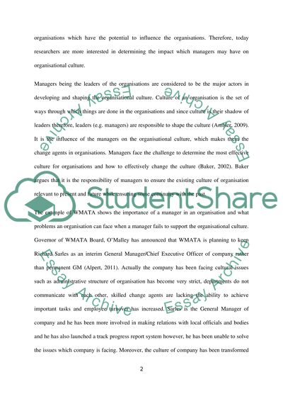 The Culture of Organization