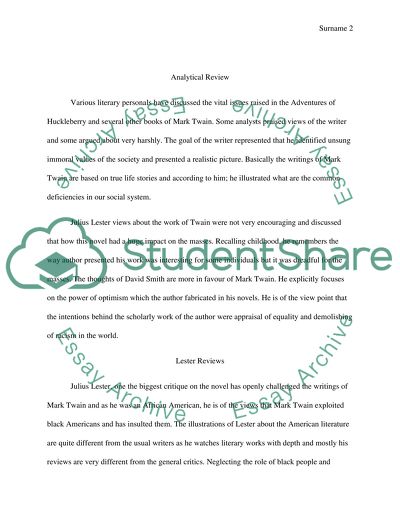 Race in Huckleberry Finn