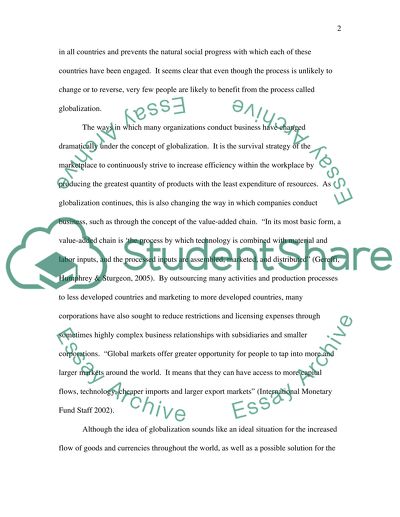 The Impact of Globalization