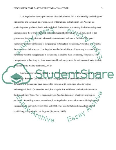 Discussion Post 2 - Comparative Advantage