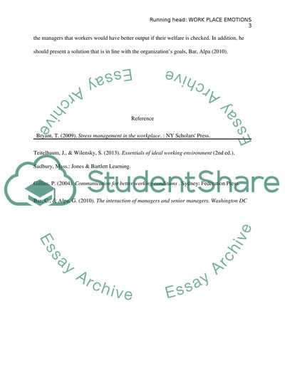 Emotions in Work Place