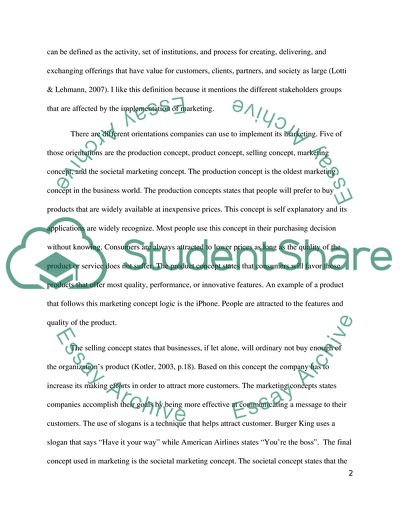 Marketing as a Business Discipline