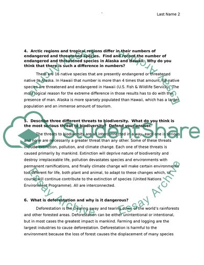 Biodiversity: Plant and Animal Life