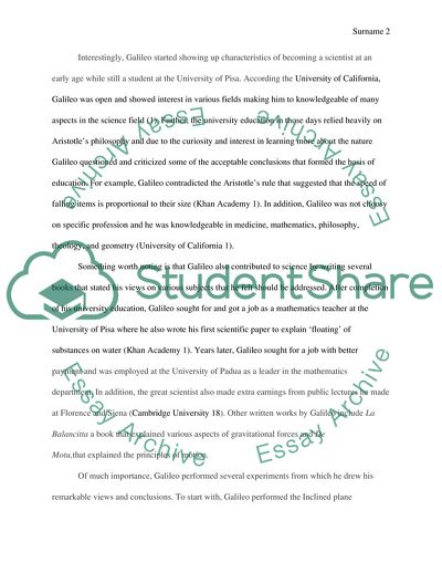 Life and Inventions of Galileo Galilei