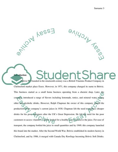 Global Competitive Status and CSR Management - Britvic Plc