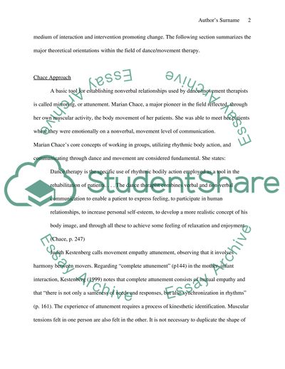 Dance movement therapy