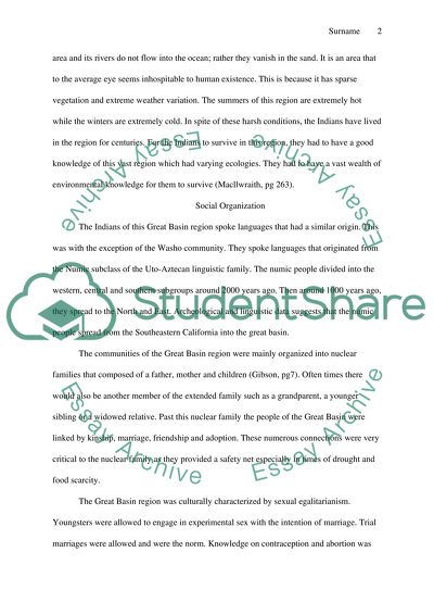 Great Basin: precontact life ways, changes during contact, and colonialism