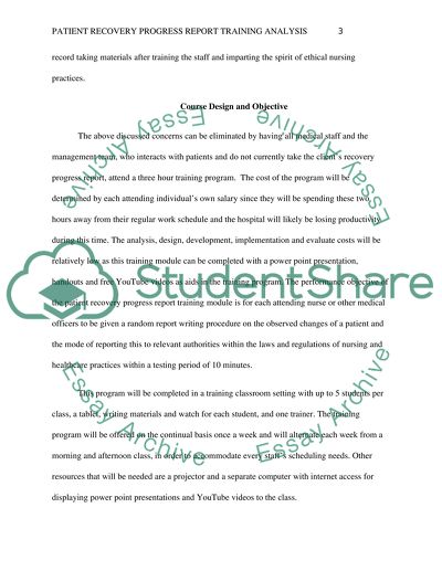 Patient Recovery Progress Training Analysis