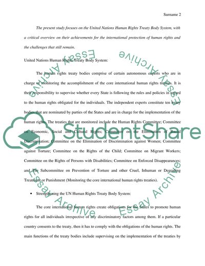 The United Nations Human Rights Treaty Body System