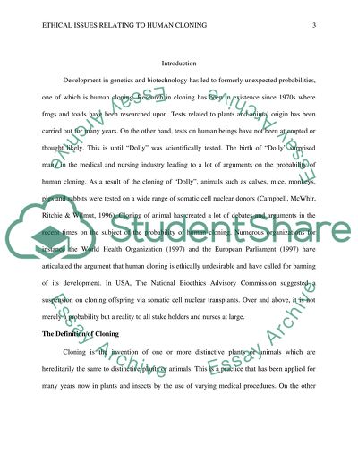 Should Human cloning be allowed