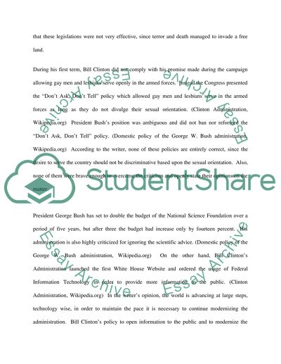 Domestic Policies from Two U.S. Presidents