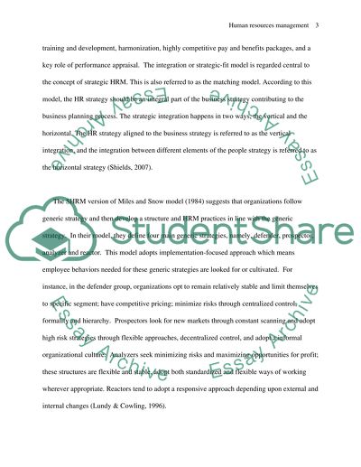 Strategic Human Resource Management Issues