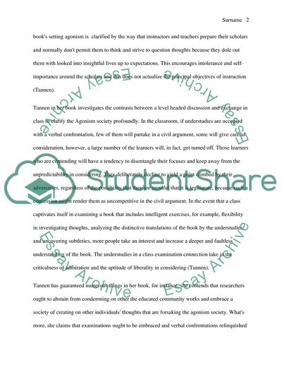 Analysis of an argument