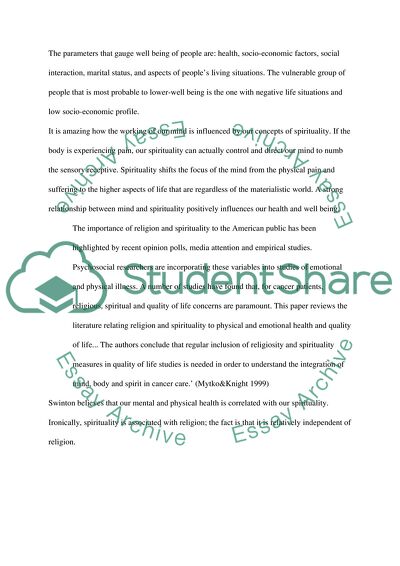 The Relationship Between Mind, Body, Health and Wellbeing