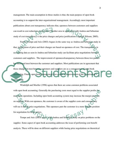 Cost Transparency in Supply Chains