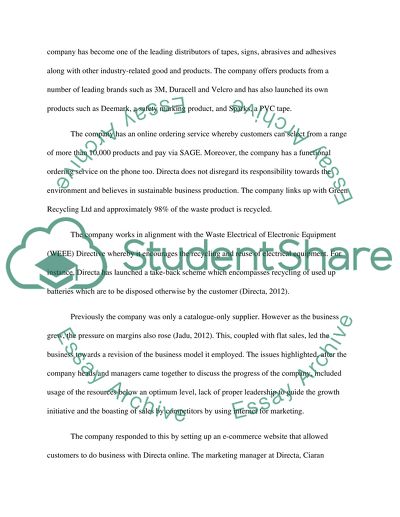 The essentials of international marketing in the context of a UK-based firm, Directa Ltd