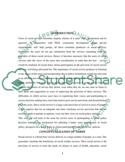 Social Care Service Decision-Making