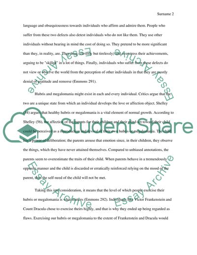 Hubris and Megalomania