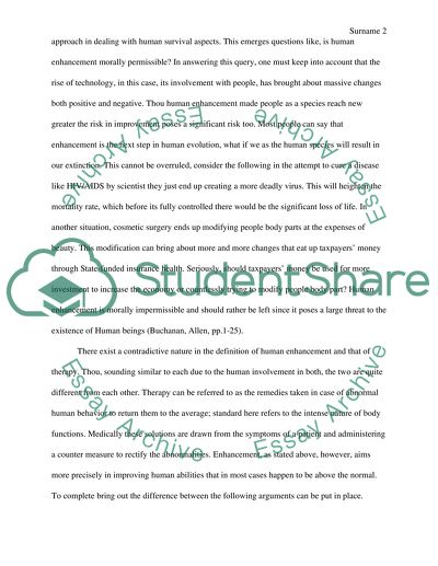 Ethics / Cognitive Enhancement Drugs: Buchanan/Sandel/Liao