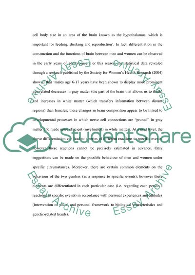 Brain Differences in Men and Women