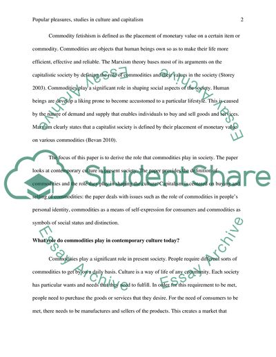 Culture of Capitalism and Consumer Society