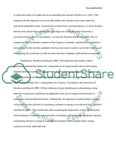 History and Political Science Congressional Elections