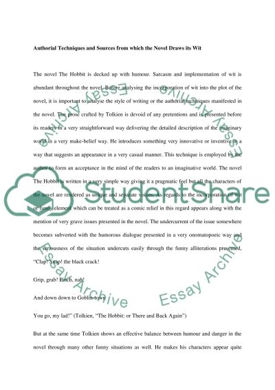 Essay on the hobbit