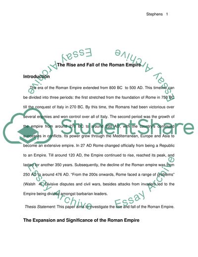 The Roman Empire/ the fall of roman