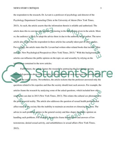 News Story Critique