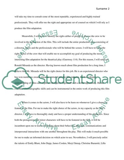 Turning into the Woods from a Theatrical Play into a Film