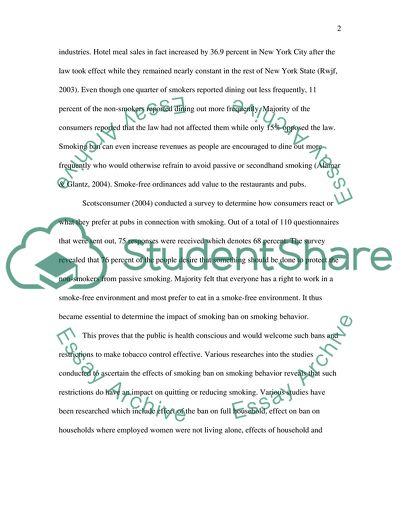 Smoking Restrictions and Changes in Smoking Behaviour