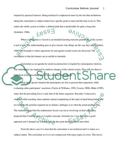 Curriculum: Perspective, Paradigm, and Possibility